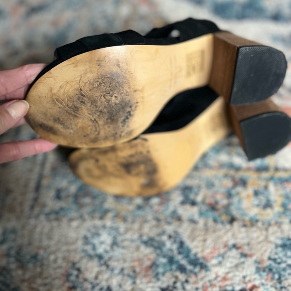 Free People Strappy Block Heel Mules, Size 37/7M - Picture 7 of 8